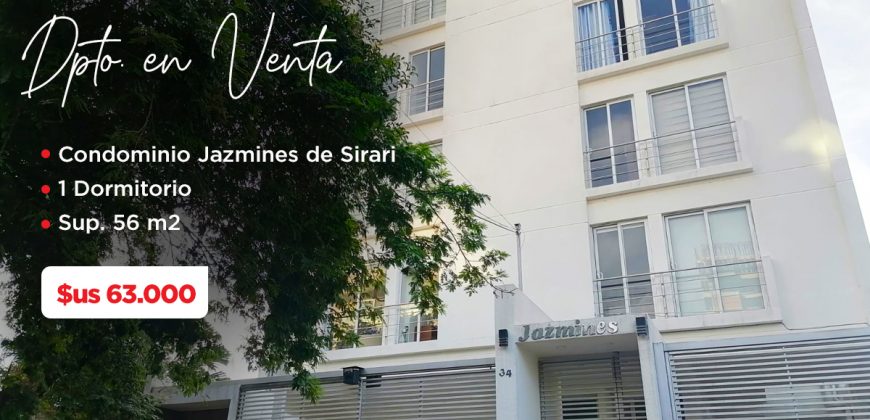 HERMOSO DEPARTAMENTO DE 1 DORMITORIO EN JAZMINES DE SIRARI