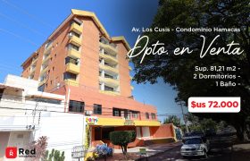 CONDOMINIO HAMACAS- DPTO. EN VENTA 2 HAB.