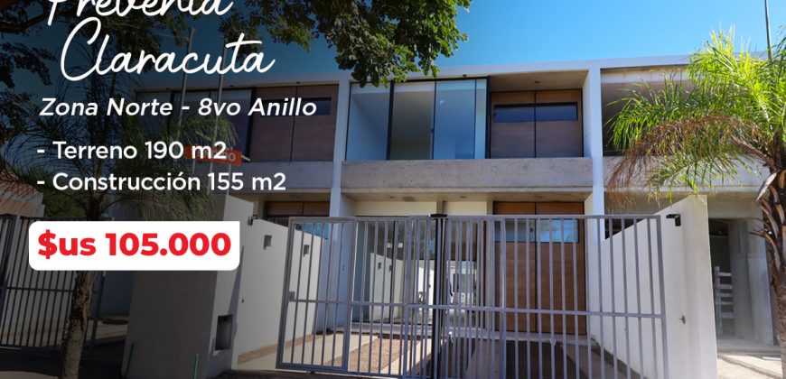 Preventa zona norte 8vo. anillo entre Alemana y av. Claracuta