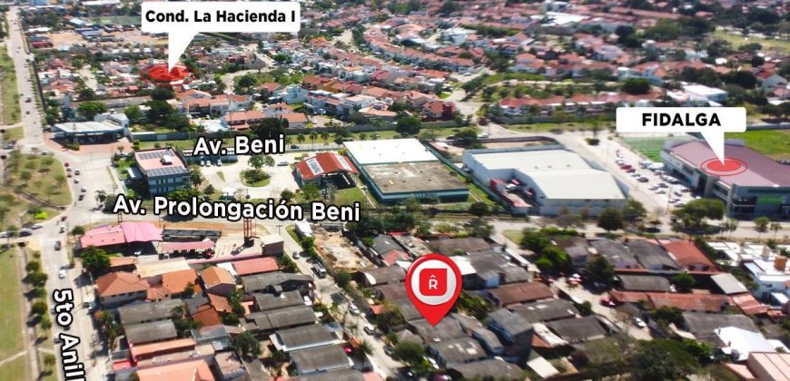 CASA EN VENTA ZONA NORTE AV. BENI 5TO ANILLO